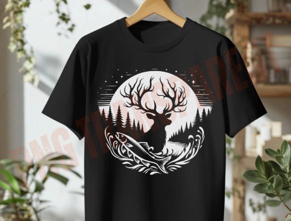 Camping Png, Fishing Png, Deer Fish Tree Graphics