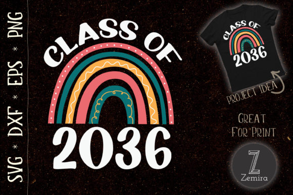 CLASS of 2036 Rainbow School Student Graphics