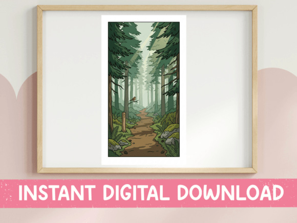 Forest Trail Path Nature Landscape Art Graphics