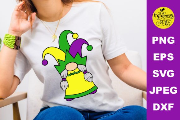 Mardi Gras Gnome Svg, Graphics & T-Shirt Designs