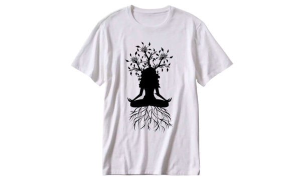 Meditation Silhouette Vector for Graphics and T-Shirt Designs