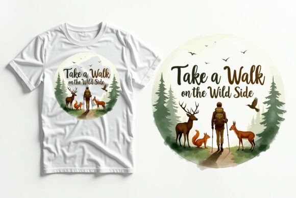 Nature Wild T-shirt Design Vector