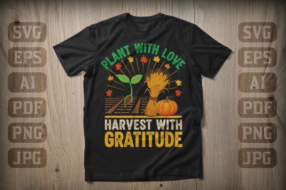 Plant with Love Harvest with Gratitude Graphics