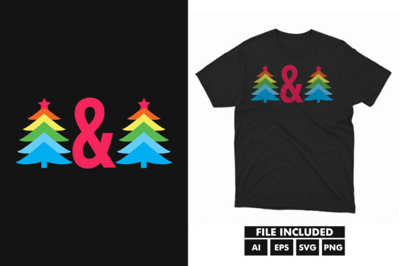 Pride Christmas Rainbow T-shirt SVG File