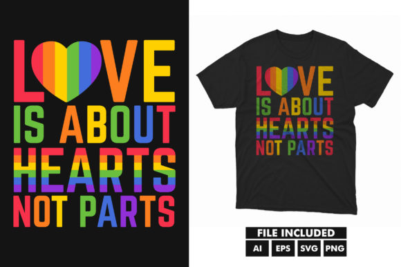 Pride LGBT Gay Rainbow T-shirt SVG Graphics