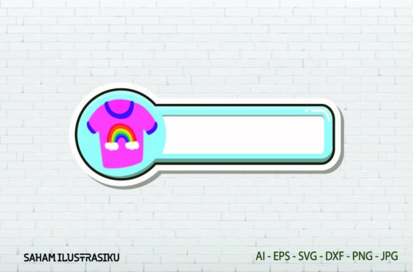 Rainbow Pride Sticker Label Tshirt SVG