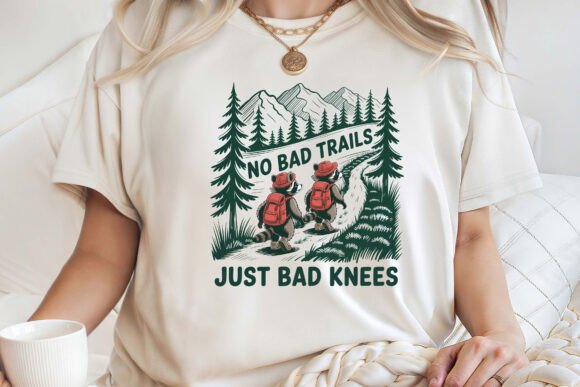 Retro Funny Hiking No Bad Trails PNG