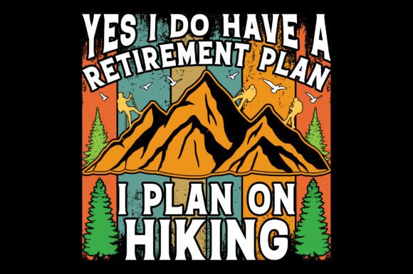 Retro Vintage Hiking SVG T-Shirt Design