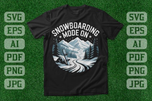Snowboarding Mode on Graphics for T-Shirt Designs