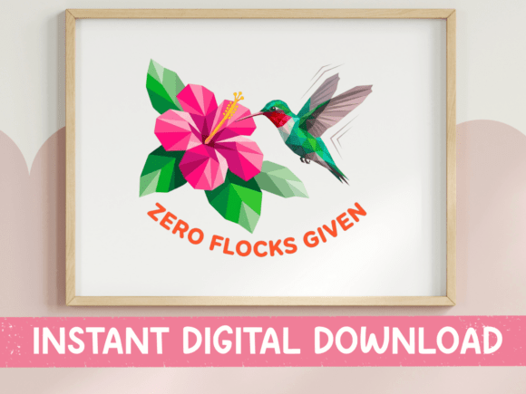 Zero Flocks Given Hummingbird Design Graphics